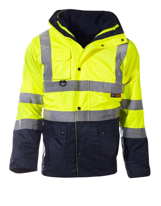 Parka Warnschutz 5/1, gelb/marine